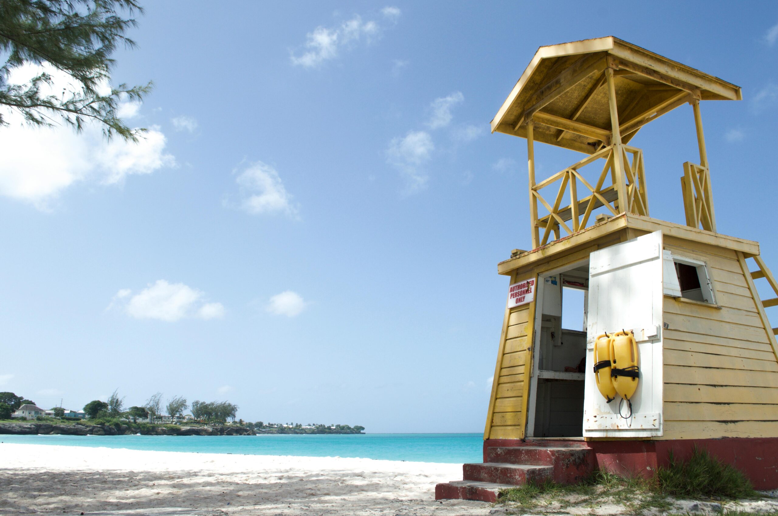 Wooden Lifeguard Station in Barbados